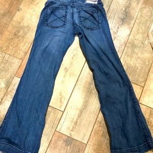 Ariat trousers, blue flare out jeans. Size 25s.